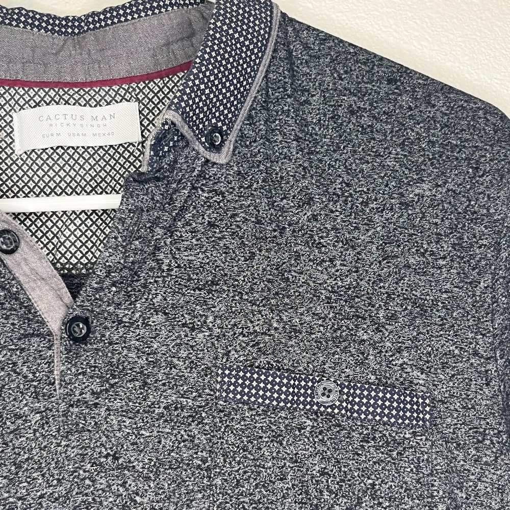 Mens Cactus Man Collard shirt